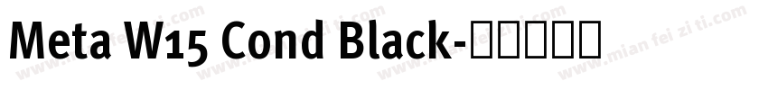 Meta W15 Cond Black字体转换